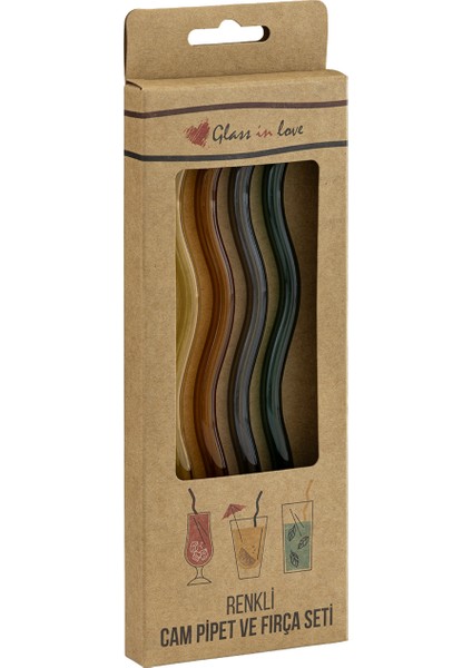 Renkli Cam Pipet ve Fırça Seti - 4'lü fırsatları