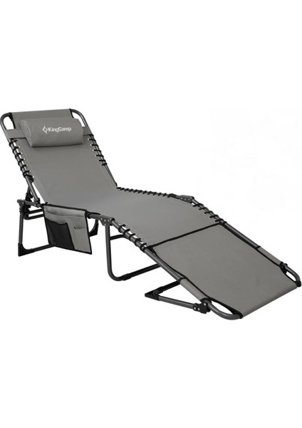 Kingcamp Magnolia B10 Hands-Free Premium 7 Kademeli Katlanır Şezlong Grey