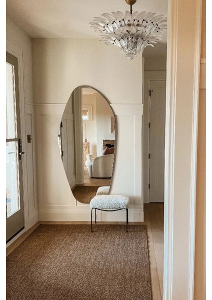 Fawdecor Asimetrik Amsterdam Ahşap Çerçeveli Ayna Ev Dekoru Estetik Duvar Aynası Banyo Tasarımı Özel Tasarım Ayna fırsatları