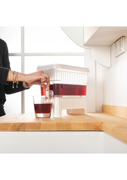 4 Litre Musluklu ve Ayaklı Buzdolabı Su Limonata Sebili Beyaz Sebil fiyatları