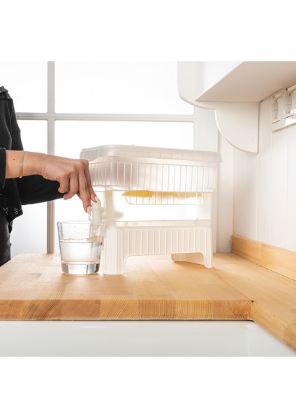 4 Litre Musluklu ve Ayaklı Buzdolabı Su Limonata Sebili Beyaz Sebil modelleri