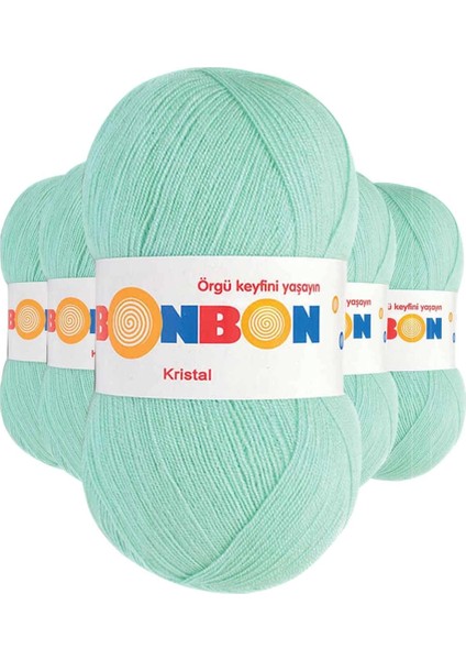 5 Adet Kristal El Örgü Lif Ipi Su Yeşili 98329