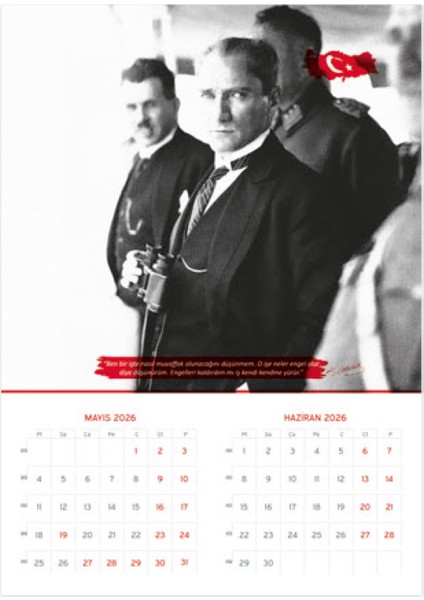 2026 Atatürk Duvar Denizci Gemici Takvimi 33 x 48 cm fırsatları