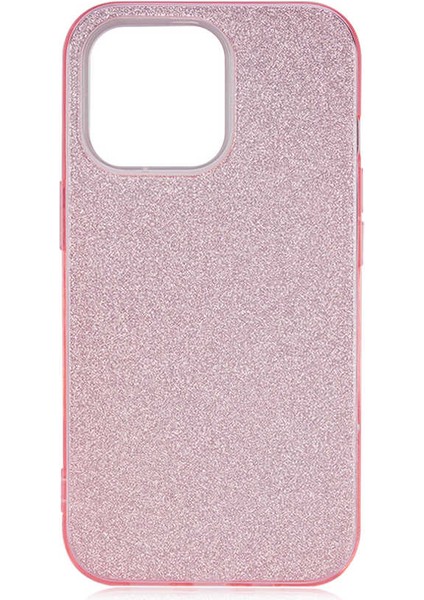 iPhone 13 Pro Uyumlu Zore Shining Silikon-Rose Gold