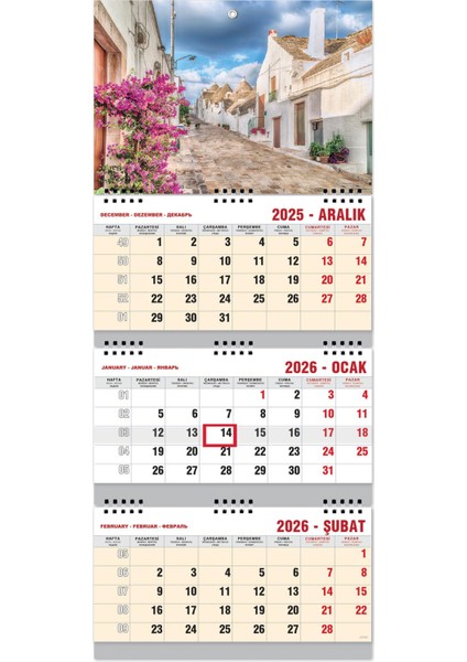 2026 Büyük Boy E x tra Gemici Denizci Duvar Takvimi 33 x 77,5 cm fiyatları