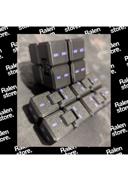 Minecraft Mini Enderman Sonsuz Küp Stres Oyuncağı Fidget | 8X4CM | Siyah ( Yüksek Kalite 3D Baskı Pla )
