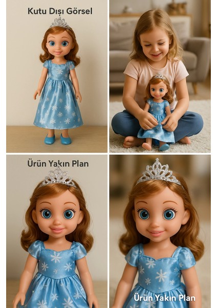 Eliza Konuşan Prenses Moda Bebek Taçlı, Işıltılı Elbiseli, Kutulu Oyuncak Bebek fiyatları