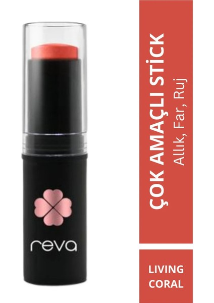 Çok Amaçlı Stick Allık, Far, Dudak Renklendirici & Lip Cheek Eye Tint-Vegan & Temiz IÇERIKRV114