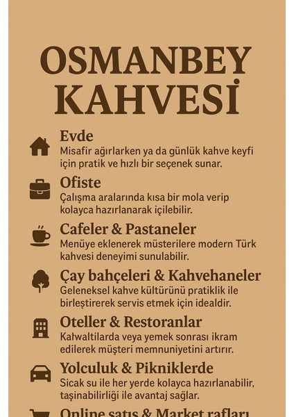 Kahvesi 10 Saniyede Hazır Türk Kahvesi 50'li Paket- Az Şekerli indirimleri