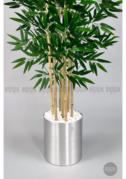 Yapay Bambu Ağacı 180CM Metal Saksıda Yoğun Yapraklı 7 Dallı fırsatları