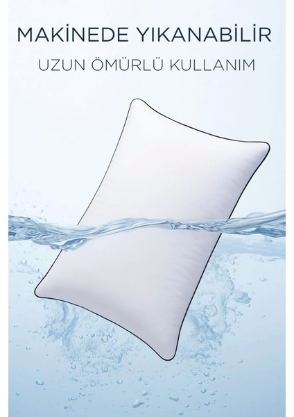 3 Adet 50X70CM Nano Jel Lüks Yastık | 1200GR Anti-Alerjik Pamuklu Yastık Seti 3lü fiyatları