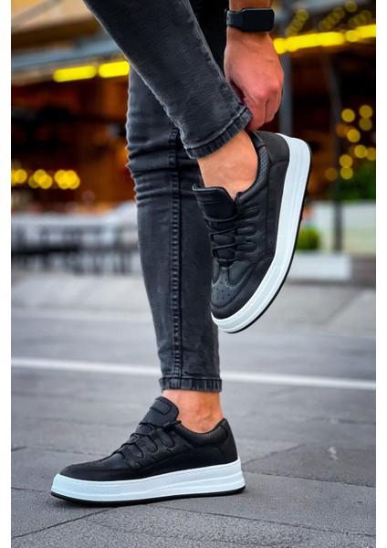 C-Rey Premium Comfort Lastikli Erkek Ayakkabı Sneaker Siyah Beyaz fiyatları