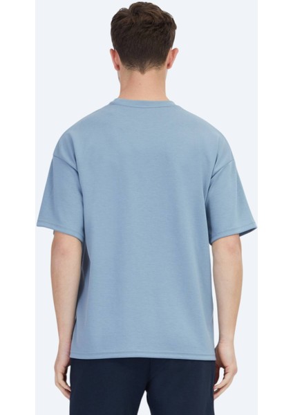 Mavi Düz Bisiklet Yaka T-Shirt fırsatları