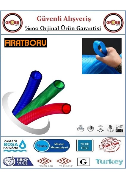 Silikonlu Bahçe Su Hortumu 1/2 - Esnek Bükülebilir - 6 Metre
