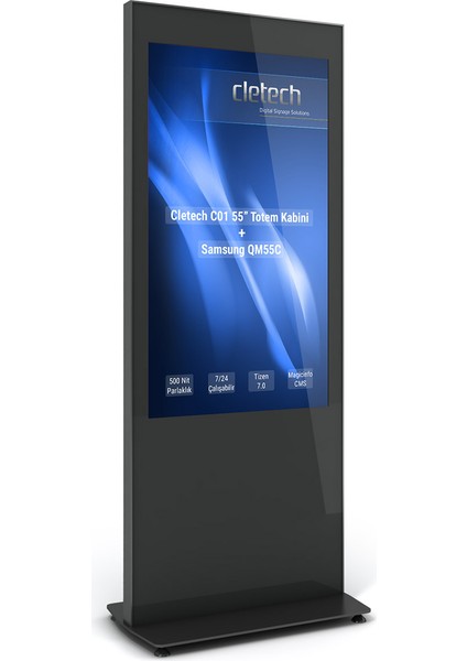 C01 55” Totem Kabini + Samsung QM55C 55” Signage Monitör