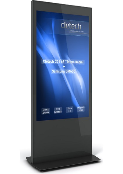 C01 65” Totem Kabini + Samsung QM65C 65” Signage Monitör
