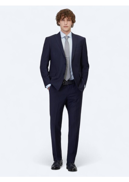 Saks Düz Regular Fit Yün Karışımlı Takım Elbise fiyatları