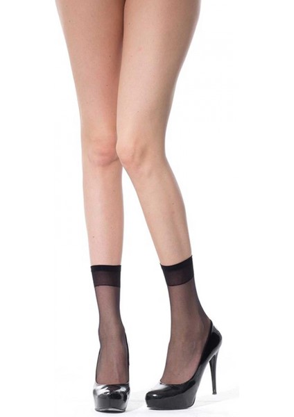 12 Adet Ince Soket Çorap 20 Denye 500 Siyah modelleri