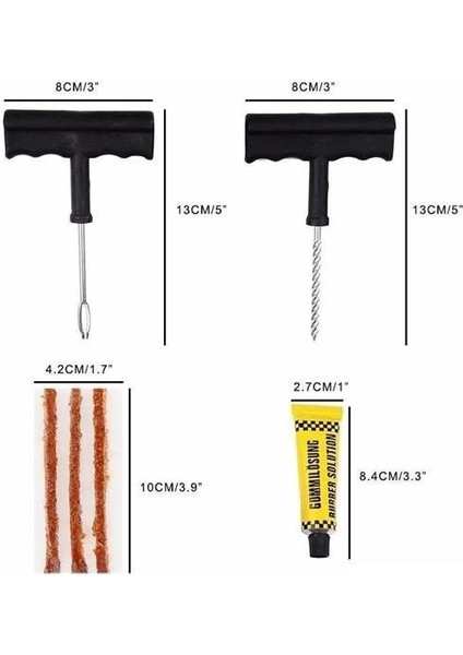6 Parça Araba Motosiklet Otomobil Bisiklet Lastik Tamir Kiti Araç Bakım Seti