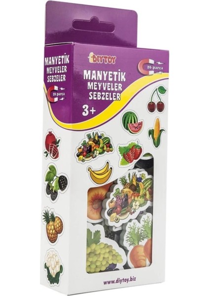 26 Parça Manyetik Meyve Sebze Seti – Çocuklar Için Eğitici Mıknatıslı Oyuncak indirimleri
