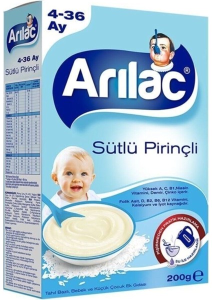 Arilac Sütlü Pirinçli Bebek ve Çocuk Ek Gıdası