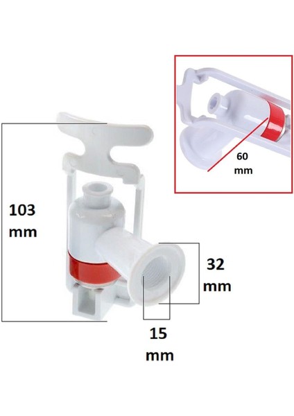 Aqua Ds-1 Su Sebili Musluğu Sıcak Kırmızı Ithal Ölçülere Dikkat Ediniz fiyatları