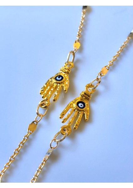 Gözlük Zinciri Fatma’nın Eli Figürlü Altın Renk Gözlük Zinciri – Bohem Koruma modelleri