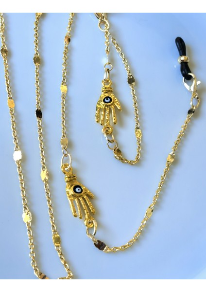 Gözlük Zinciri Fatma’nın Eli Figürlü Altın Renk Gözlük Zinciri – Bohem Koruma fırsatları