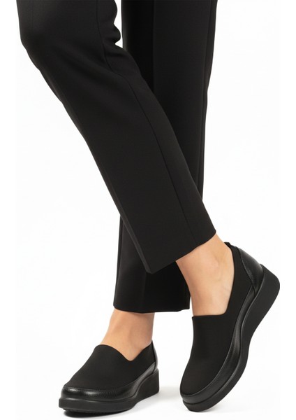 Siyah Floter Tekstil Kadın Casual Ayakkabı 651586 Z