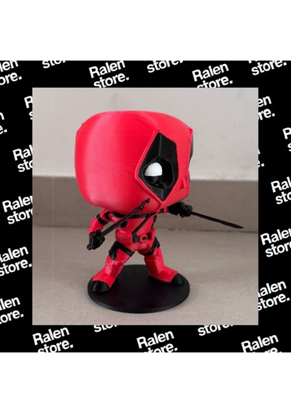 Deadpool Koca Kafa Mini Figür | 10CM Uzunluk | Kırmızı-Siyah | ( Yüksek Kalite 3D Baskı Pla ) modelleri