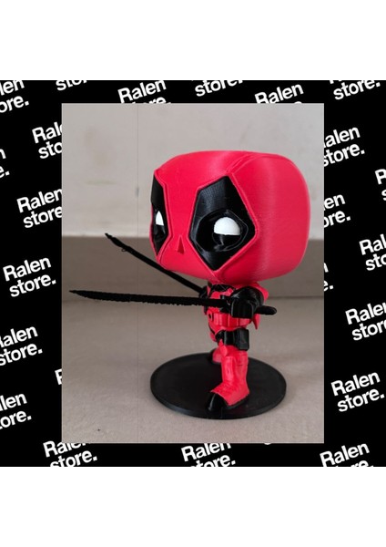 Deadpool Koca Kafa Mini Figür | 10CM Uzunluk | Kırmızı-Siyah | ( Yüksek Kalite 3D Baskı Pla ) indirimleri