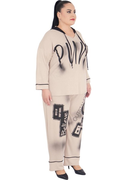 Kadın Büyük Beden Pamuk Alt Üst Uzun Kollu İkili Takım fiyatları