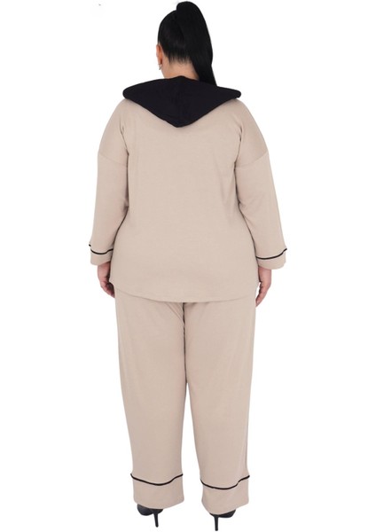 Kadın Büyük Beden Pamuk Alt Üst Uzun Kollu İkili Takım fırsatları