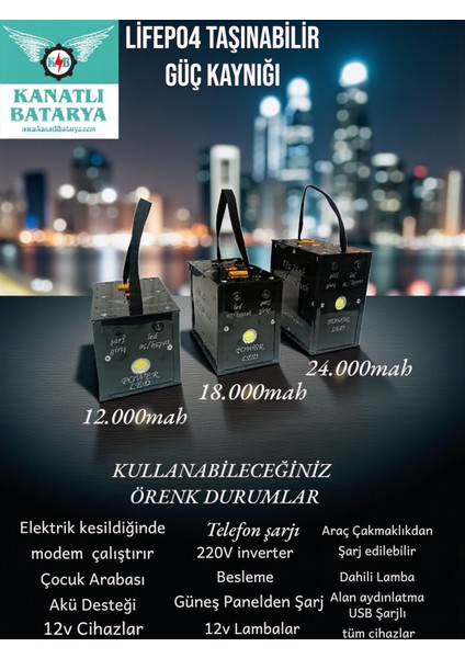 Taşınabilir Güç İstasyonu 12V 18.000MAH 5V 43.200Mah fırsatları