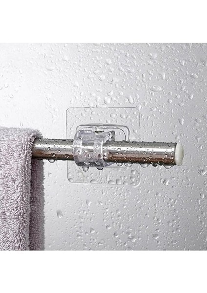 Yapışkanlı Asma Çubuğu Klipsi Şeffaf Tutucu | Sopa Askısı Boru Tutucu fırsatları