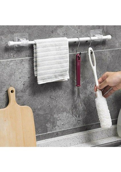 Yapışkanlı Asma Çubuğu Klipsi Şeffaf Tutucu | Sopa Askısı Boru Tutucu indirimleri