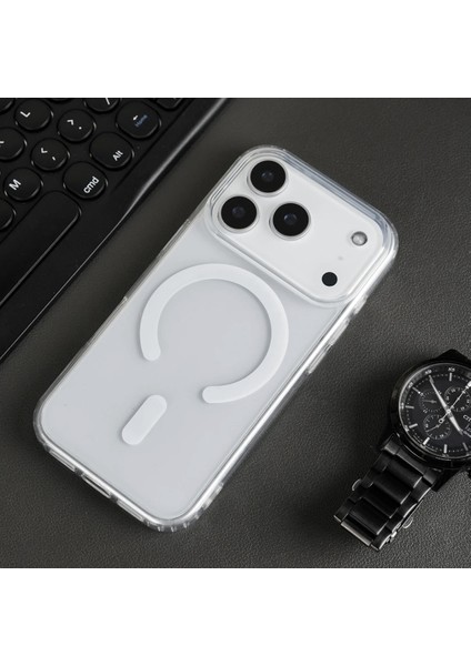 iPhone 17 Promax ile Uyumlu MagSafe Kablosuz Şarj Destekli Manyetik Darbeye Dayanıklı Şeffaf Silikon Kılıf fırsatları