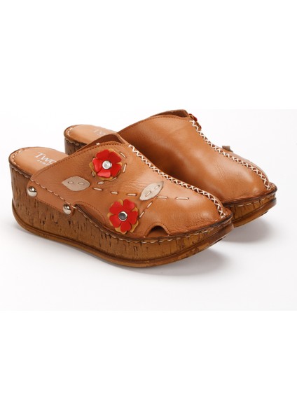 %100 Hakiki Deri Sabo Model Dolgu Taban Önü Kapalı Kadın Terlik fiyatları