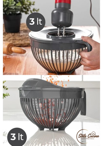 Linea Mikser Kabı ve Pirinç Süzgeci 3 Litre – Kapaklı, Dayanıklı ve Pratik Mutfak Gereci