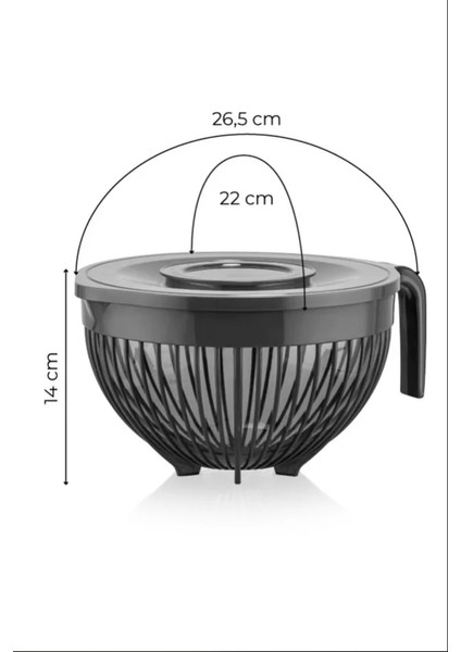 Linea Mikser Kabı ve Pirinç Süzgeci 3 Litre – Kapaklı, Dayanıklı ve Pratik Mutfak Gereci