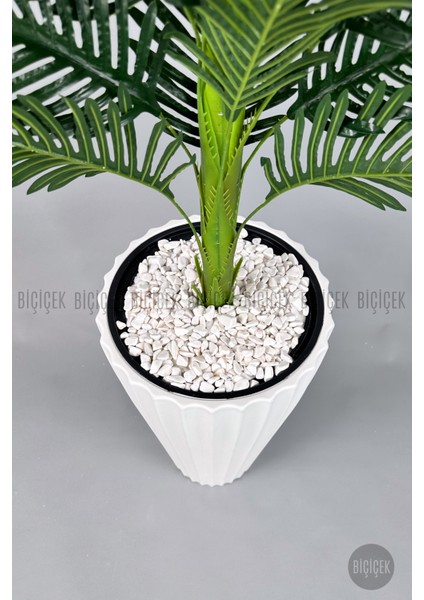 Yapay Areka Ağacı Büyük Boy Palmiye Ağacı Dekoratif Kumsal Beyaz Renk Saksıda fiyatları