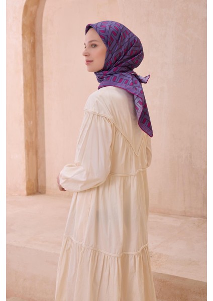 Tivil Saf Ipek Eşarp 4118 - 57 Mor Karışık Desen fiyatları