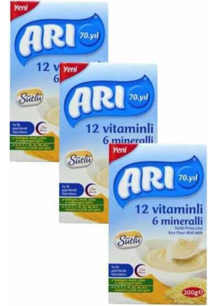 Mama Sütlü Pirinç Unu 200 gr Bebek Maması 3'lü Paket