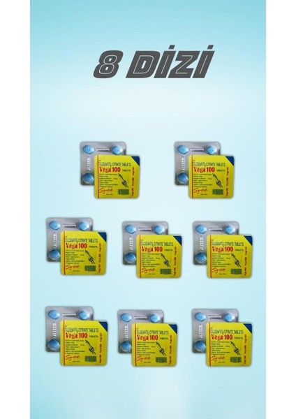 Orijinal Vega 100 Mg 4x8 Dizi(32 Adet) Etki Garantili Tablet Geciktirici7 Sertleştirici7 Erkeklereözel Performâns_arttırıcı
