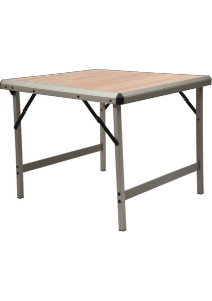 Katlanır Kamp Masası Küçük - Ahşap Desenli