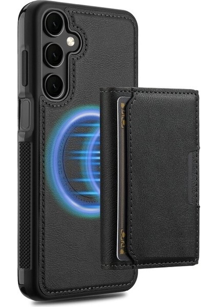 Samsung Galaxy S23 Plus Kılıf Pollux L2 Serisi Mıknatıslı Kartlıklı 2-1 Kapak