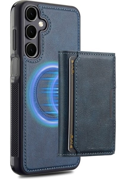 Samsung Galaxy S25 Plus Kılıf Pollux L2 Serisi Mıknatıslı Kartlıklı 2-1 Kapak