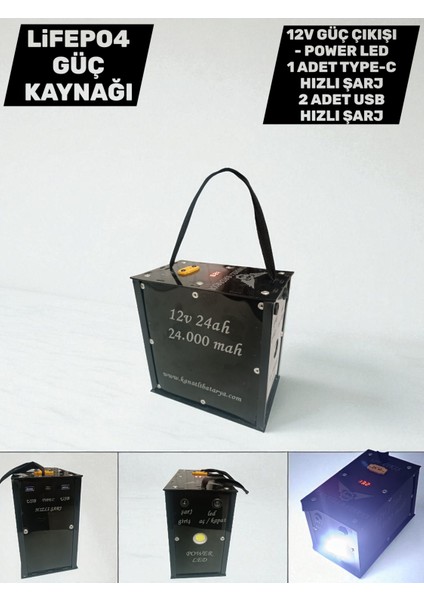 Taşınabilir Güç İstasyonu 12V 24.000MAH 5v 57.600MAH modelleri