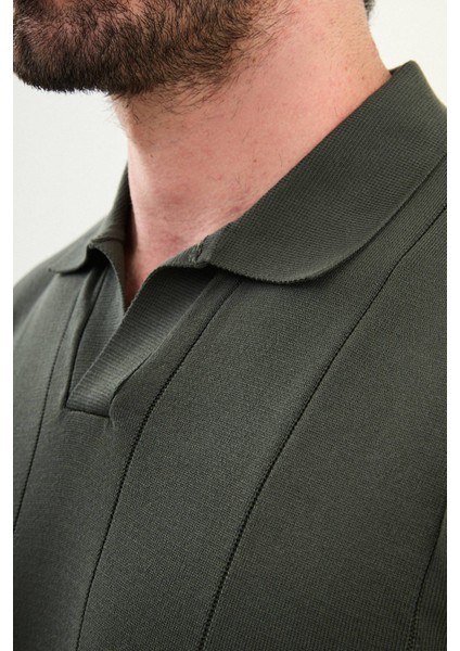 Çizgili Slim Fit Apaç Yaka Erkek Kazak fiyatları