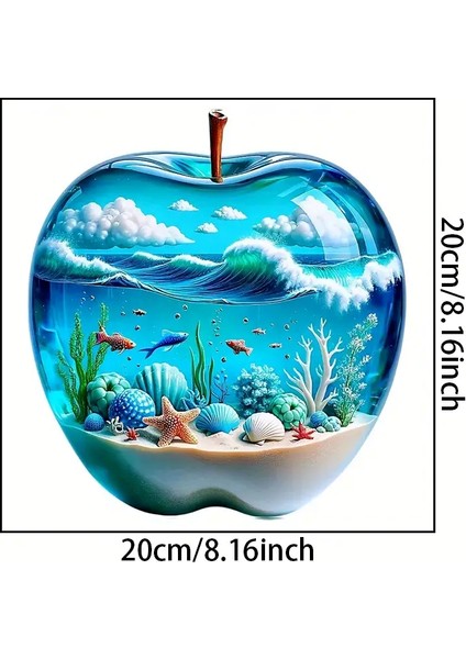 3D Elma Okyanus Duvar Çıkartması modelleri